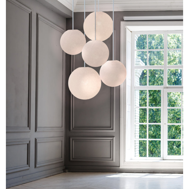 Bort 5-Light Globe Pendant, Beige