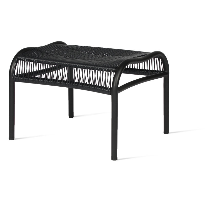 Loop Outdoor Ottoman, Black