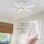 Ventilateur de plafond intelligent 52 "avec lumière