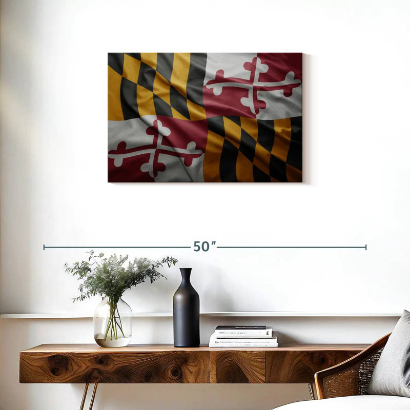 Borges Wavy Maryland Flag, 20" H x 30" W
