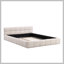 Lit tapissier élégant en chenille beige avec motif damier, grand, beige-237454912-237454914