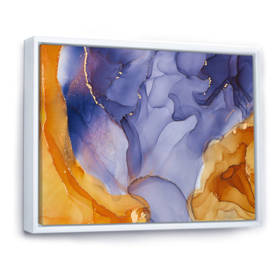 «Mauve Luxury Abstract Fluid Art III», reproduction sur toile