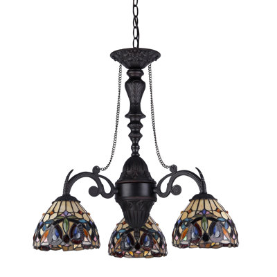 Lustre classique / traditionnel à 3 lumières Capps