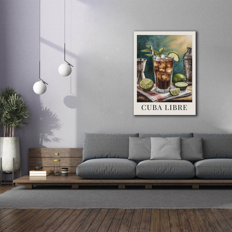 Toile épique «Cuba libre» par Andreas Magnusson, 40 po x 54 po, H 54 po x l 40 po x P 1,5 po