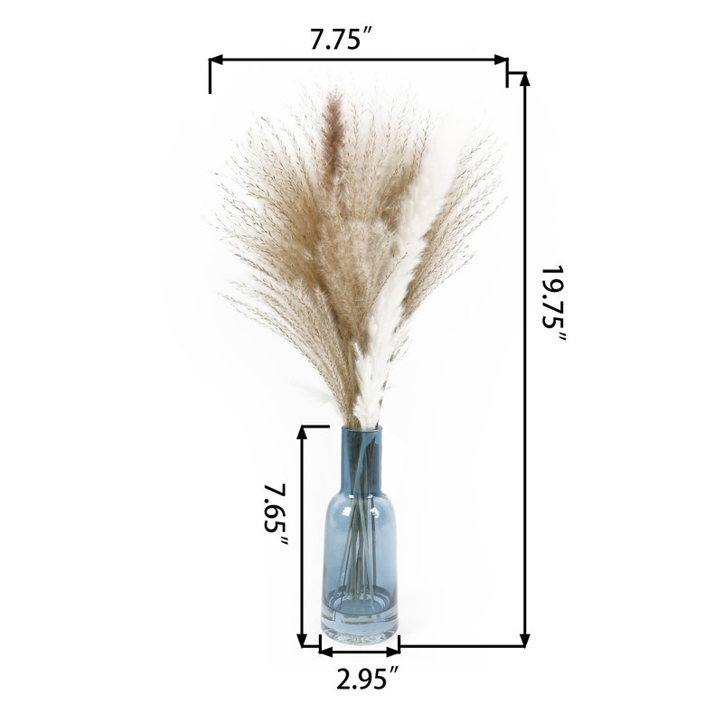 Faux Silk Pampas Grass Arrangement in Jar