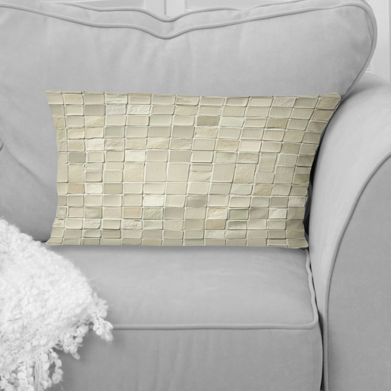 Carrelage mosaïque moderne ivoire - coussin lombaire moderne