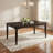 Hiun Dining Table, 72 Inch Rectangular Top W Tapered Legs, Oak Brown
