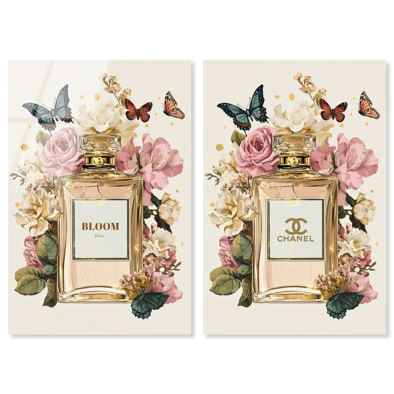 «Gilded Glamour Set», reproduction d'art sur toile par Art Remedy, H 45 po x l 30 po