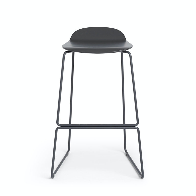 Upbeat Counter Stool with Metal Frame, Charcoal