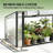 Black Elevated Raised Garden Bed with Mini PVC Greenhouse Cover, 176 Lbs Capacity Metal Planter Box with Zippered Door and Drainage Hole for Growing Vegetables and Flowers