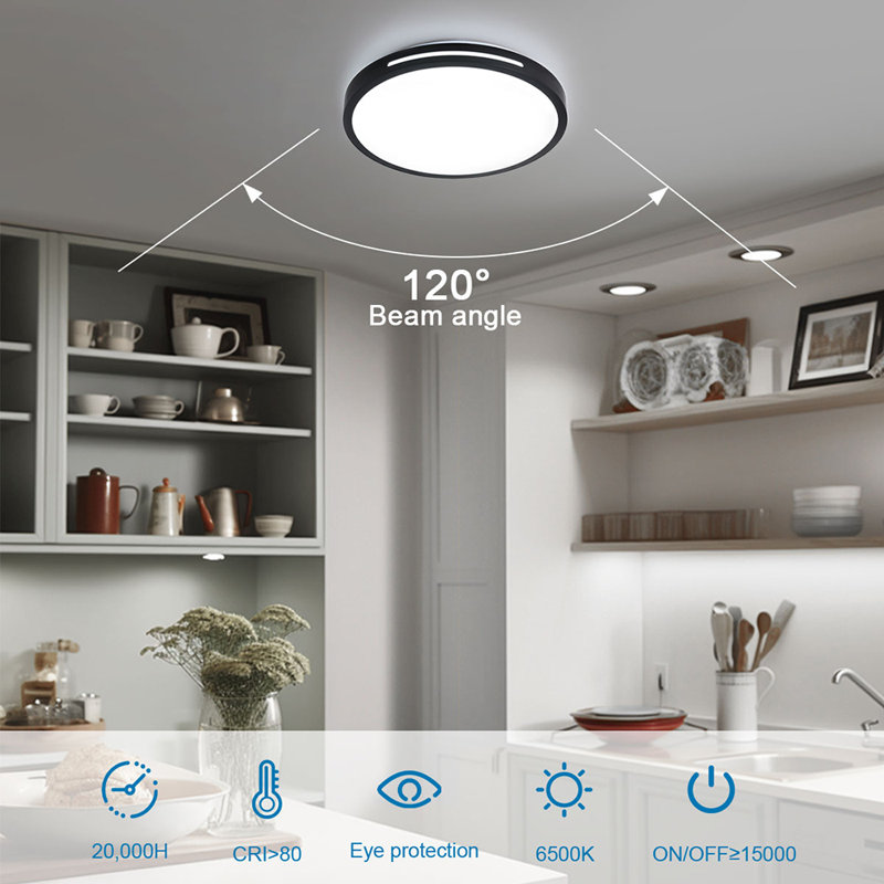 Semi Flush Mount, 18 W, 5.5cm H x 30cm W x 30cm D