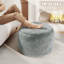 Repose-pieds rond en fausse fourrure à compression de 20 po de largeur pour un design intérieur moderne-1127912114