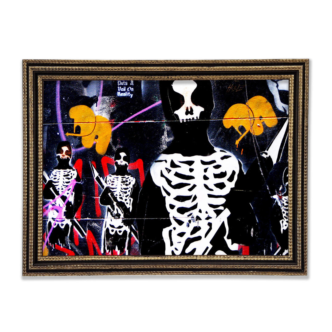 Gerahmtes Wandbild Skeleton Army