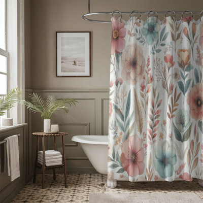 Rideau de douche standard 1 pièce Damielle Boho Blooms