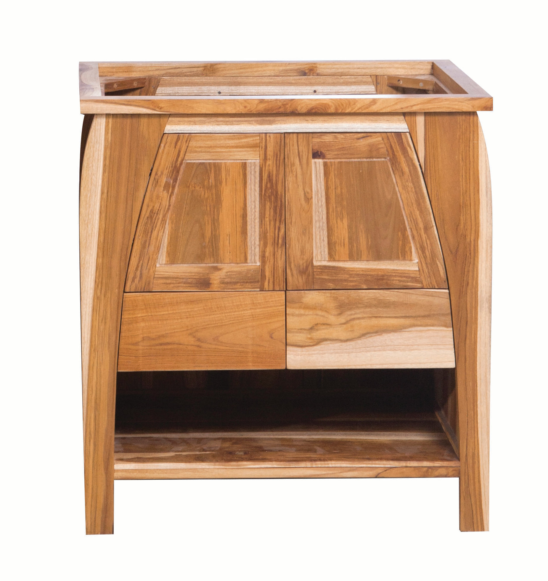 EcoDecors Tranquility Solid Teak 30" Single Bathroom Vanity Base Only ...