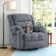 Baritone 35.8'' Wide Manual Recliner Nursery Chair with 360° Swivel Rocker & Massage Heat, USB/Type-C – Microfiber for All-Age Home Use