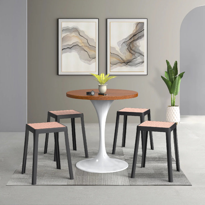 Tabouret en plastique Dantoni, Noir