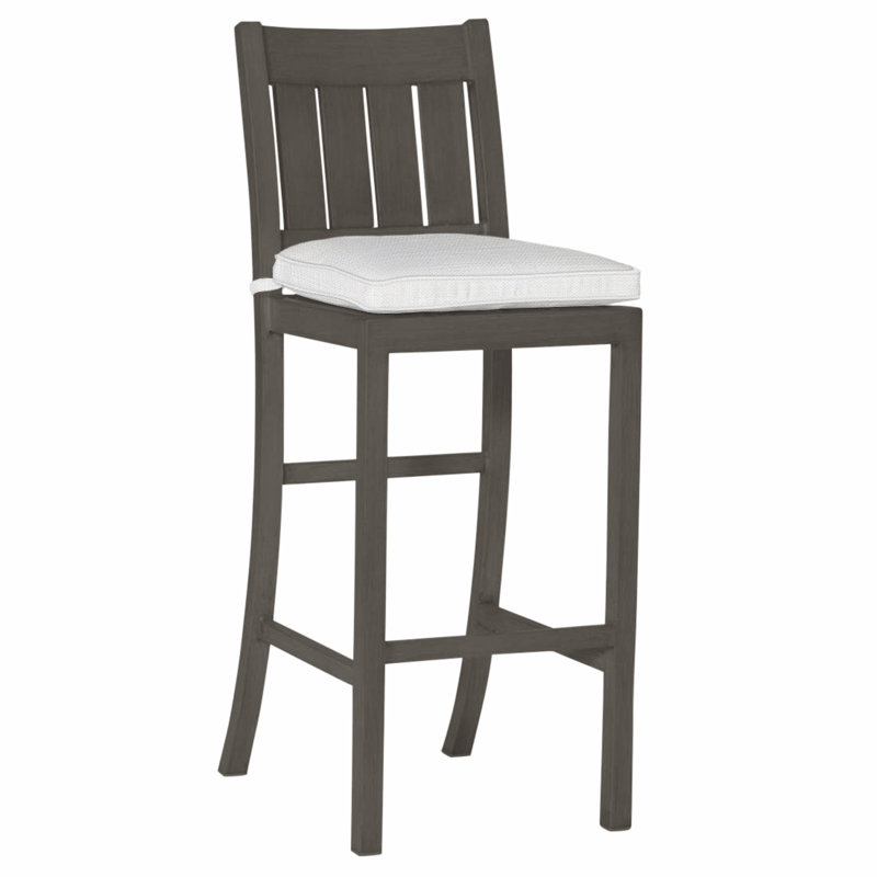 Tabouret de bar Club Wrought, Welt, Rollo crème, Gris ardoise