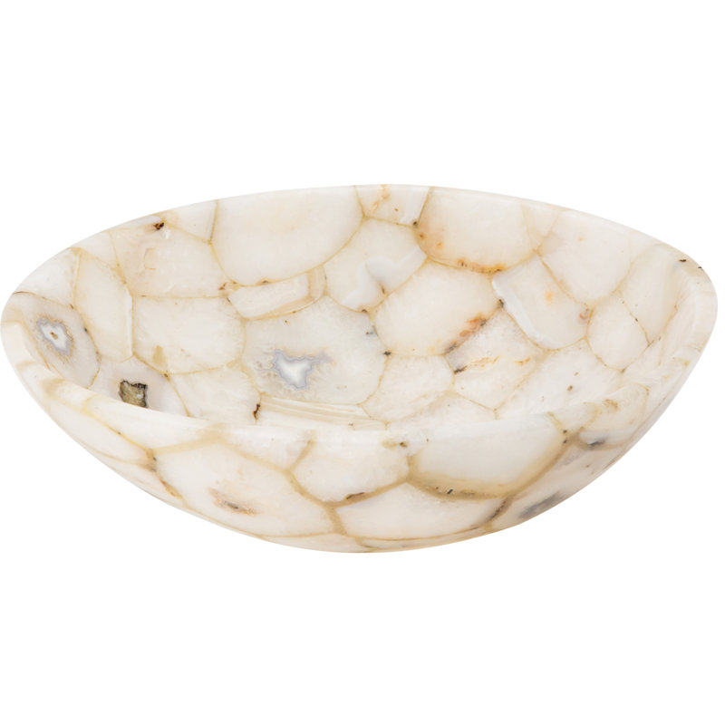 Belfry Bathroom Aster 430mm White Stone Circular Countertop Basin Bathroom Sink
