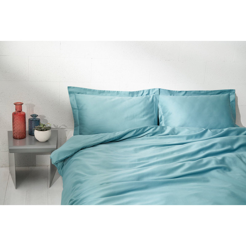 Coulson Solid Colour Duvet Cover Set with Pillowcases, Single Duvet Cover
