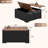 40” Large Farmhouse Lift Top Coffee Table with Power Outlets and Large Hidden Storage, Square Wood Living Room Table W/Large Hidden Space, Multi-Function Lift Wooden Barn Door Center Table, Black/ Brown Top-125492728