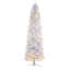 Sapin de Noël cachemire blanc avec lumières DEL-695275020