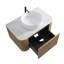 Meuble-lavabo Erba de 30 po avec lavabo, armoire murale en chêne miel avec porte-serviettes gratuit, lavabo simple en céramique blanche, sans drain et robinet, pré-assemblé-134183976