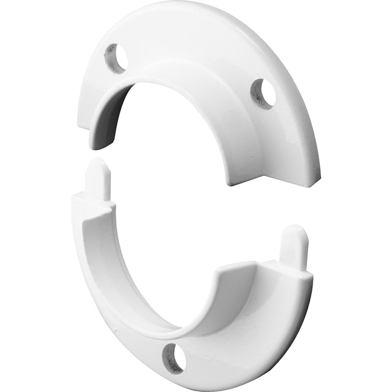 Douille de tringle pour garde-robe Prime-Line, fonte, blanc (1 ensemble)