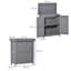 Small Wooden Garden Shed with Openable Hinged Roof & Removable Shelf – 74cm x 43cm x 88cm Outdoor Tool Storage Cabinet, Double Doors for Front Access-129162021