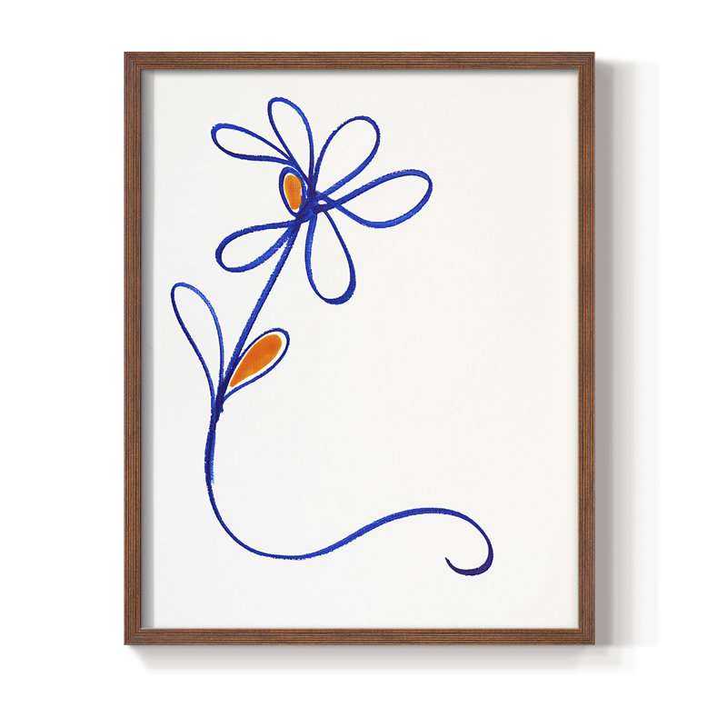Reproduction encadrée Wobbler Blooms I - bois massif, Brun, H 10 po x l 8 po