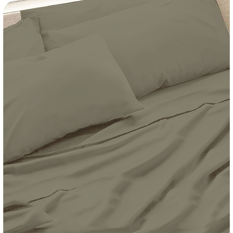 6-Piece Premium Deep Pockets Microfiber Sheet Set, Full, Ligth Taupe