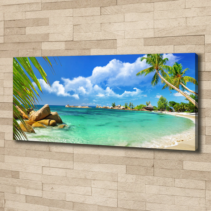 Seychelles Beach - Wrapped Canvas Print
