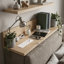 Flush Mount Desktop Charging Station with 2 Outlets, Built-in Furniture Power Strip with USB C Port for Home Office Nightstand