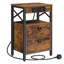 Brenn 38cm W Metal Bedside Table