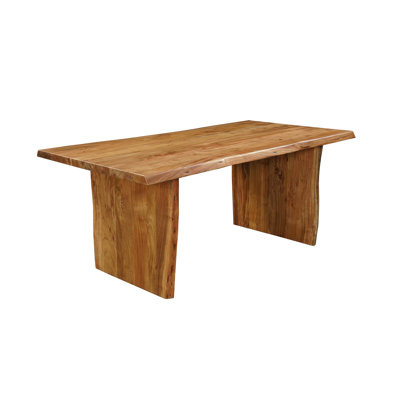 Live Edge Solid Wood Dining Table by Loon Peak