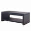 Table basse moderne en bois avec tablettes de rangement ouvertes, table basse rectangulaire de 47 pouces avec décoration de perles-115694728
