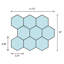 Carreau de mosaïque en porcelaine brillante nid d'abeille 10,08 po x 11,64 po Porcetile Crystal -59759775
