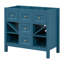 Meuble-lavabo de 36 po sans lavabo, armoire de rangement en bois massif, meuble-lavabo autoportant avec 5 tiroirs et portes à fermeture douce