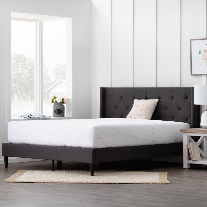 Upholstered Bed, Kingsize (5'), Charcoal
