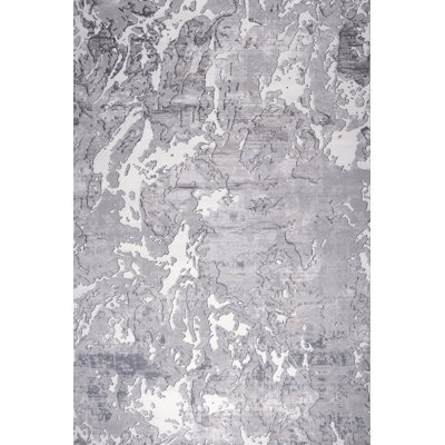 Ruby Grey Abstract MarbleAbstract Area Rug