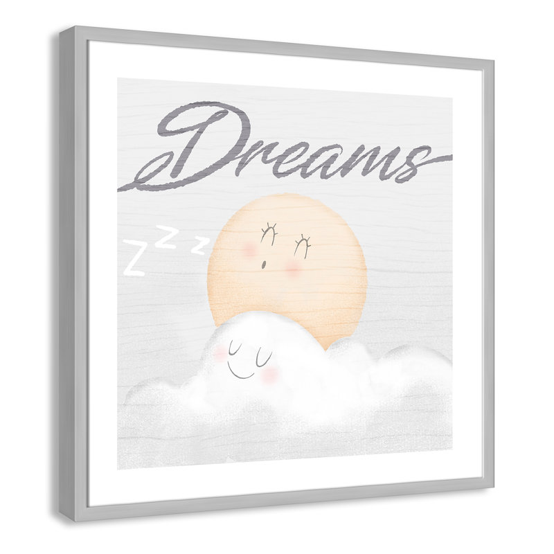 Décoration murale pour 2 enfants rêves de bonbons, H 27,5 po x l 27,5 po x P 1,19 po, Encadré de boîte argent