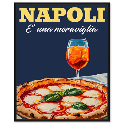 «Pizza and Aperol Pop», reproduction d'art sur toile par Art Remedy