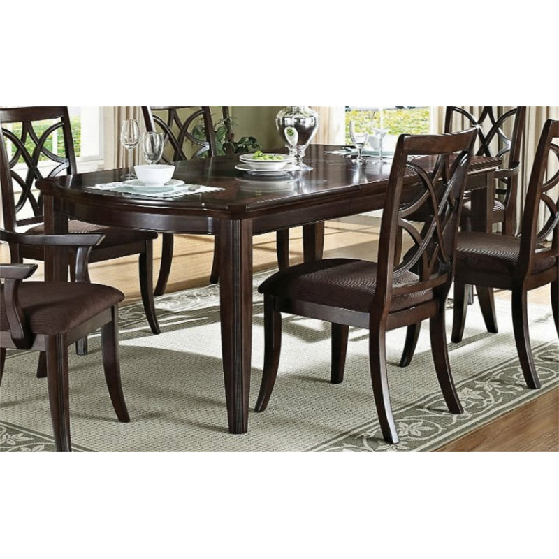 Walnut Finish Dining Table W/1 Leaf