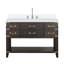 Single Bath Vanity with White Quartz Top and Faucet Set