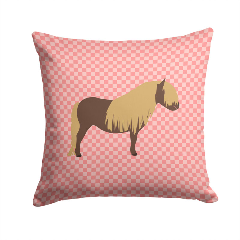 Coussin extérieur cheval pony, Rose, 14 po x 14 po