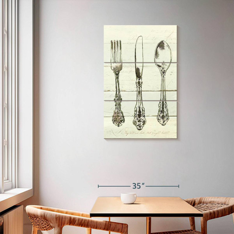 Ornate Kitchen Utensils, 57" H x 36" W