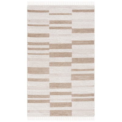 Charvik Machine Made Area Rug in Ivory/Light Brown