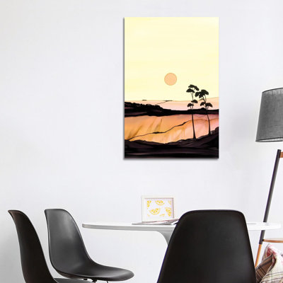 Yellow Sunset by Jan Matthews - Wrapped Canvas Gallery-Wrapped Canvas Giclée