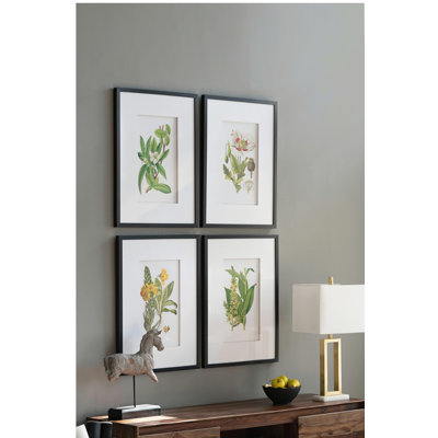 Set of 4 Botanical Flower Wall Art, Home Decor for Living Room, Dining Room, Bedroom, Hallway, 20" x 28"