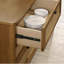 Commode 6 tiroirs en bois et rotin